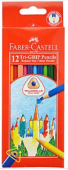 Colour Pencils Triangular Pk 12 Faber Tri Grip 4005401158530