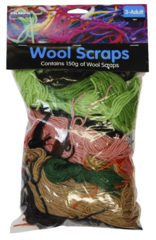 Wool Scraps 150g (Assorted Colours, 150g) 9314812139270