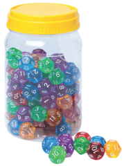 12-Sided Polyhedral Dice - 100 Pc