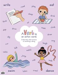 Vibrant Verbs - Educational Chart