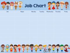 World of Work (Multicultural Kids) - Jobs & Rewards Incentive Chart