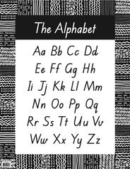 Black & White - Alphabet Chart (Queensland)