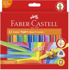 Crayons Wind Up Pk 12 Faber Junior Twist 9311279100362