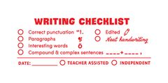 Writing - Checklist Stamp