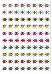 Stickers Dynamic Glitz - Fishy - Pk 800 DG596