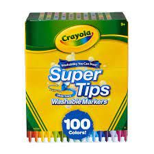 Crayola Washable SuperTips Markers 100 Pack Assorted