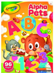 Colouring Book 96 Page Crayola Alphabet Pets