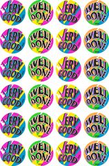 Very Good/Well Done - Fluoro Stickers (Pack of 96)
