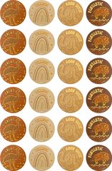 Country Connections - (Holographic) Gold Foil Merit Stickers (Pack of 72)
