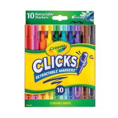  Crayola Clicks Washable Retractable Markers 10 Pack Assorted