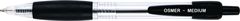 Pen Ballpoint Retractable Pk 12 Medium Black Osmer with Rubber Grip OS81 9313023012815