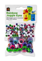 Rainbow Joggle Eyes Pack 250 Asstd Sizes + Cols 9314289033118