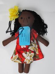 Aboriginal Torres Strait Islander Girl Doll Fabric Handmade 360mm High 2770000043649