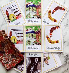 Indigenous Memory Card Game - Pk 26 Cards 100 x 150mm (13 Pairs of Aboriginal &amp; TSI Pictures) 2770000003407