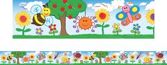 Bugs and Flowers Kid Drawn - Large Borders (Pack of 12)