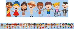 Kids Around The World - Large Borders (Pack of 12)