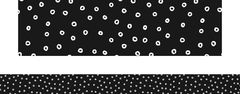  Black and White Dots - Large Border (Pack of 12)