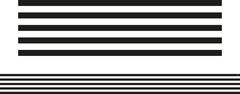  Black & White Thin Stripes - Large Border (Pack of 12)