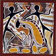 Emu Dreaming - 9pc Aboriginal Art Wooden Puzzle 200 x 200mm 2770000043830