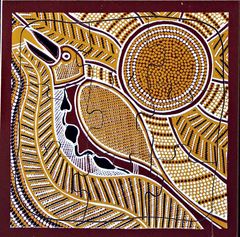 Ga Ga The Kookaburra - 9pc Aboriginal Art Wooden Puzzle 200 x 200mm 2770000043847