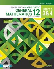 Jacaranda Maths Quest 12 General Mathematics Units 3 &amp; 4 for Queensland eBookPLUS &amp; Print + studyON 2770000044769