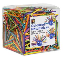 Matchsticks Coloured Packet 2000 Asst Colours 9314289033347