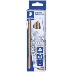Lead Pencil Pk 12 Hb Jumbo Triangular Staedtler Natural 4007817116869