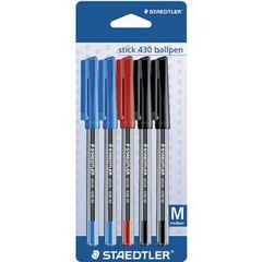 Pens Ballpoint Pk 6 Staedtler (2 x Red Black Blue) 4007817038239