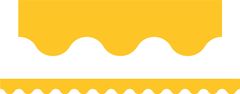 Primary Colours (Yellow) - Scalloped Border (Pack of 12)