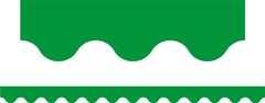 Primary Colours (Green) - Scalloped Border (Pack of 12)