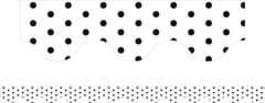  White Polka Dots - Scalloped Borders (Pack of 12)