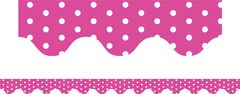 Pink Polka Dots - Scalloped Borders (Pack of 12)