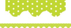 Green Polka Dots - Scalloped Borders (Pack of 12)