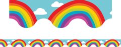 Rainbows & Clouds - Scalloped Borders (Pack of 12)
