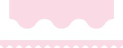Pastel Pink - Scalloped Border (Pack of 12)