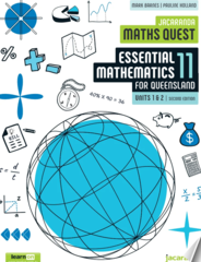 Jacaranda Maths Quest 11 Essential Mathematics Units 1 & 2 2e  for Queensland learnON