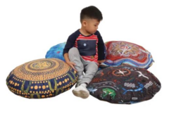 Aboriginal-Round-Cushions-60cm-Set-of-4