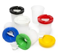 Safety Paint Pot Set of 6 With Stopper BGRYBW  9314289018696