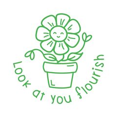 Look At You Flourish - Positivity & Wellbeing Merit Stamp