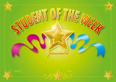 Certificates Card - Student Of The Week  - Pk 20 SW381C