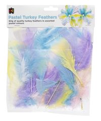 Turkey Feathers Pastel 60g Asst Cols 9314289032975