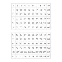 Magnetic Teaching Sheets - Numbers 1 - 120