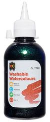 Washable Glitter Watercolour 250ml Black 9314289028398