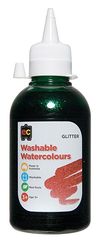 Washable Glitter Watercolour 250ml Green 9314289028343