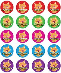 Stickers - Cat-Purrfect - Pk 100  RIC9258