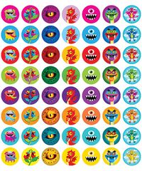 Stickers - Monsters Mini - Pk 280  RIC9265