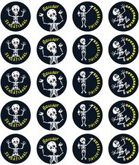 Stickers - Skeleton - Pk 100  RIC9272