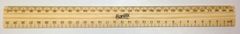Ruler Wooden 30cm with mm graduations Bantex 9338991010472