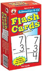 Subtraction 0-12 Flash Cards CD3931