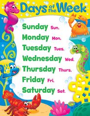 Chart - Sea Buddies Days Of The Week  T38351